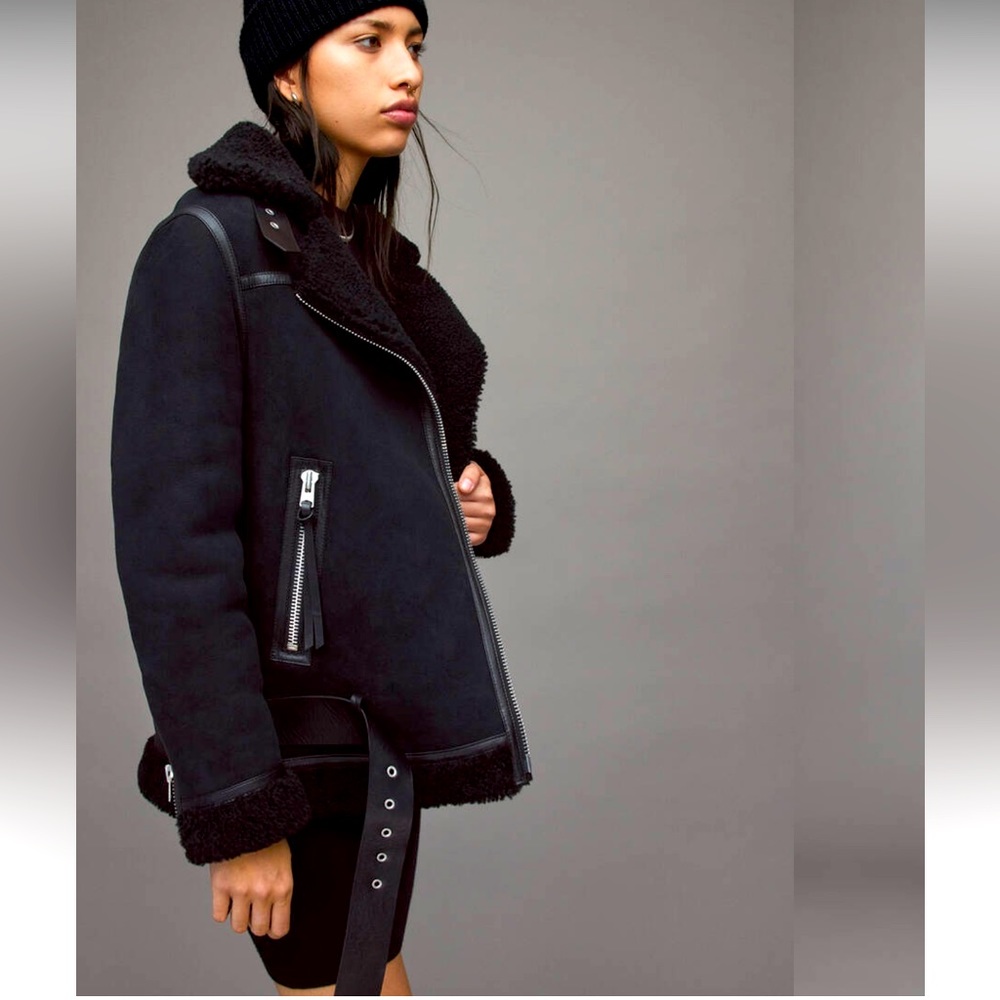 All SAINTS Shearling Rei Biker Jacket